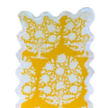 The Canary: Yellow + White Floral Table Linen - 124" x 20" Runner