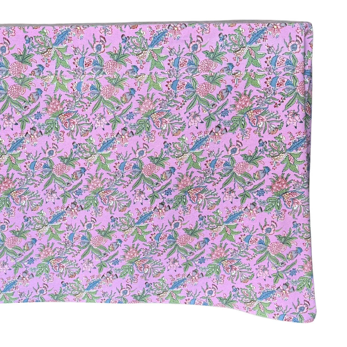 The Giselle: Pink + Green Floral Table Linen - 156 x 108" Rectangle