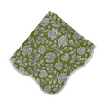 The Annabelle: Basil Green + White Floral Table Linen Set of 10
