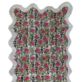 The Ivy: Punch Pink + Blue Floral Table Linen - 124" x 20" Runner