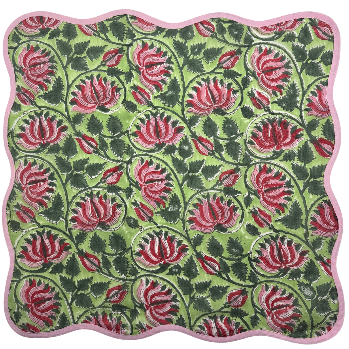 The Lydia: Man Eating Plant Floral Table Linen - 18 x 18" Napkin 4-Pack