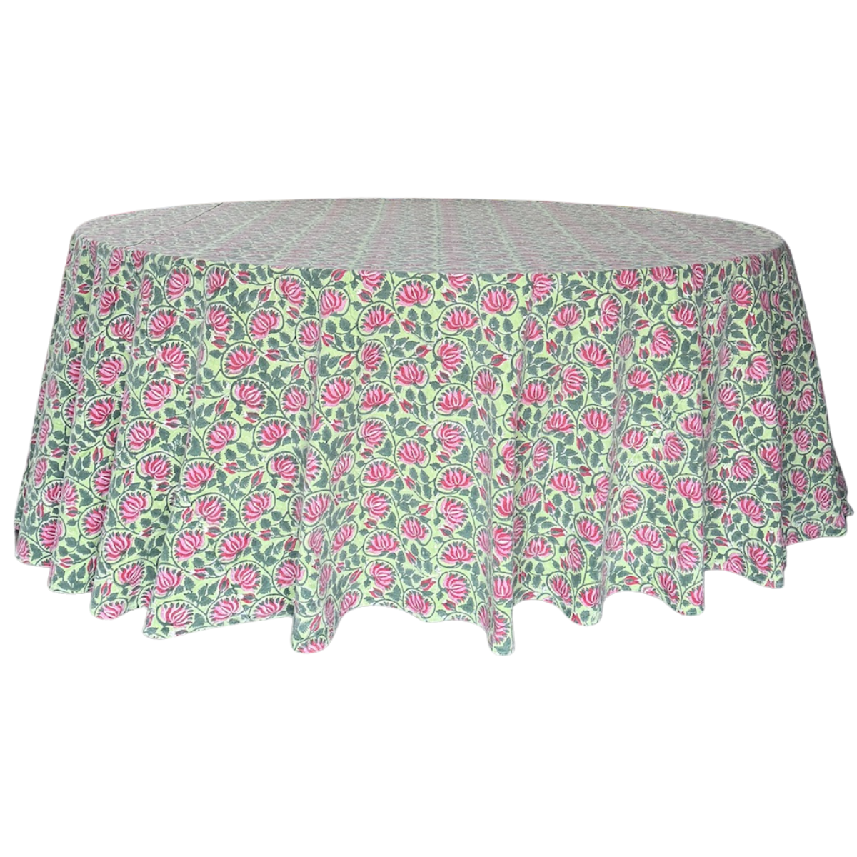 The Lydia: Man Eating Plant Floral Table Linen - 134" Round