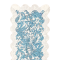 The Persephone: Cerulean Blue + White Floral Table Runner