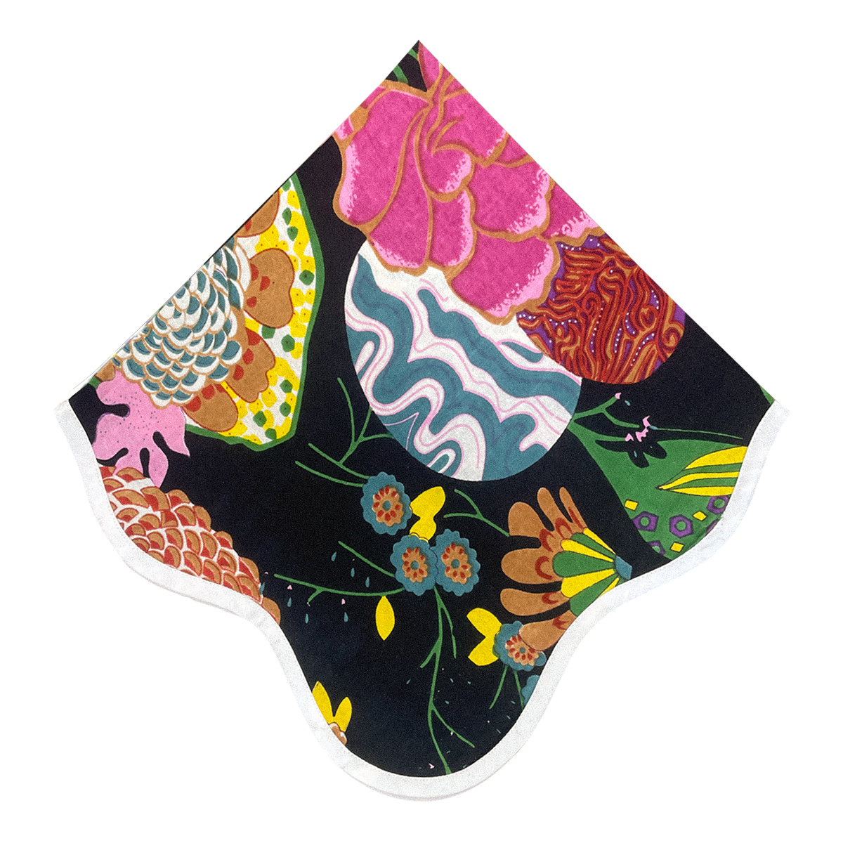 The Wednesday: Black + Pink Floral Napkin Set