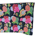 The Wednesday: Black + Pink Floral Rectangle Table Linen