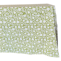 The Annabelle: Basil Green + White Floral Table Linen - 156 x 108" Rectangle
