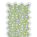 The Annabelle: Basil Green + White Floral Table Linen - 124" x 20" Runner