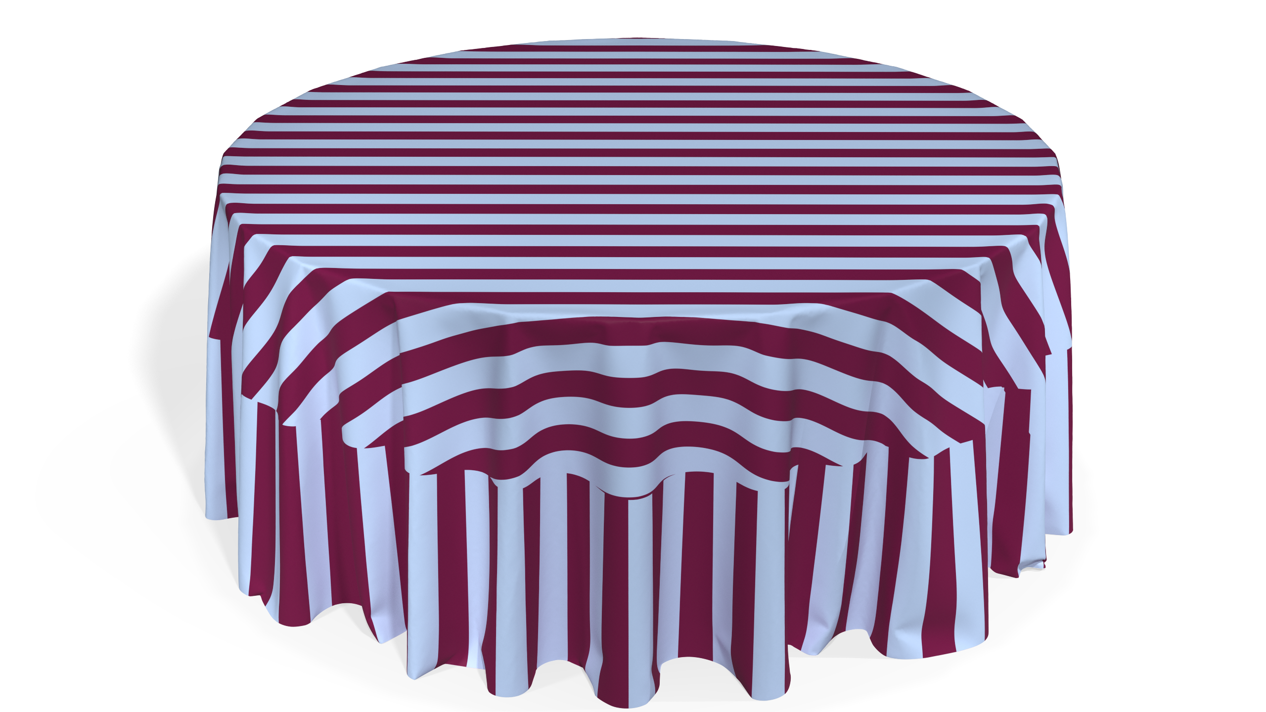 The Acai Burgundy Striped Round Linen