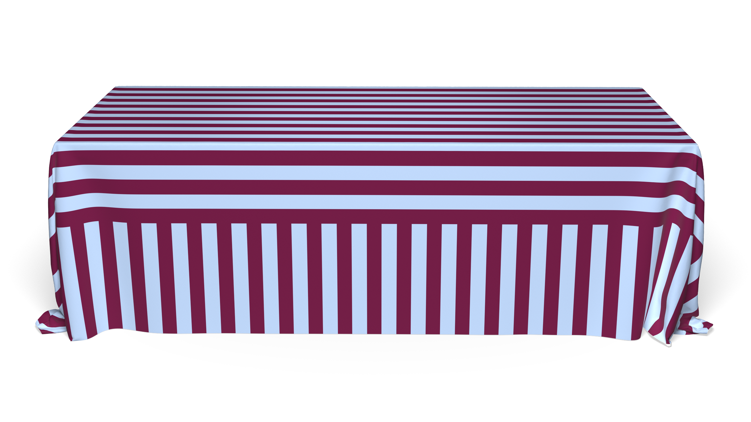 The Acai Burgundy Striped Rectangle Tablecloth