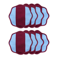 The Acai Burgundy Striped Cocktail Napkin (Set of 8)