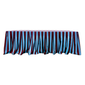 The Acai Burgundy Striped Pleated Rectangle Tablecloth