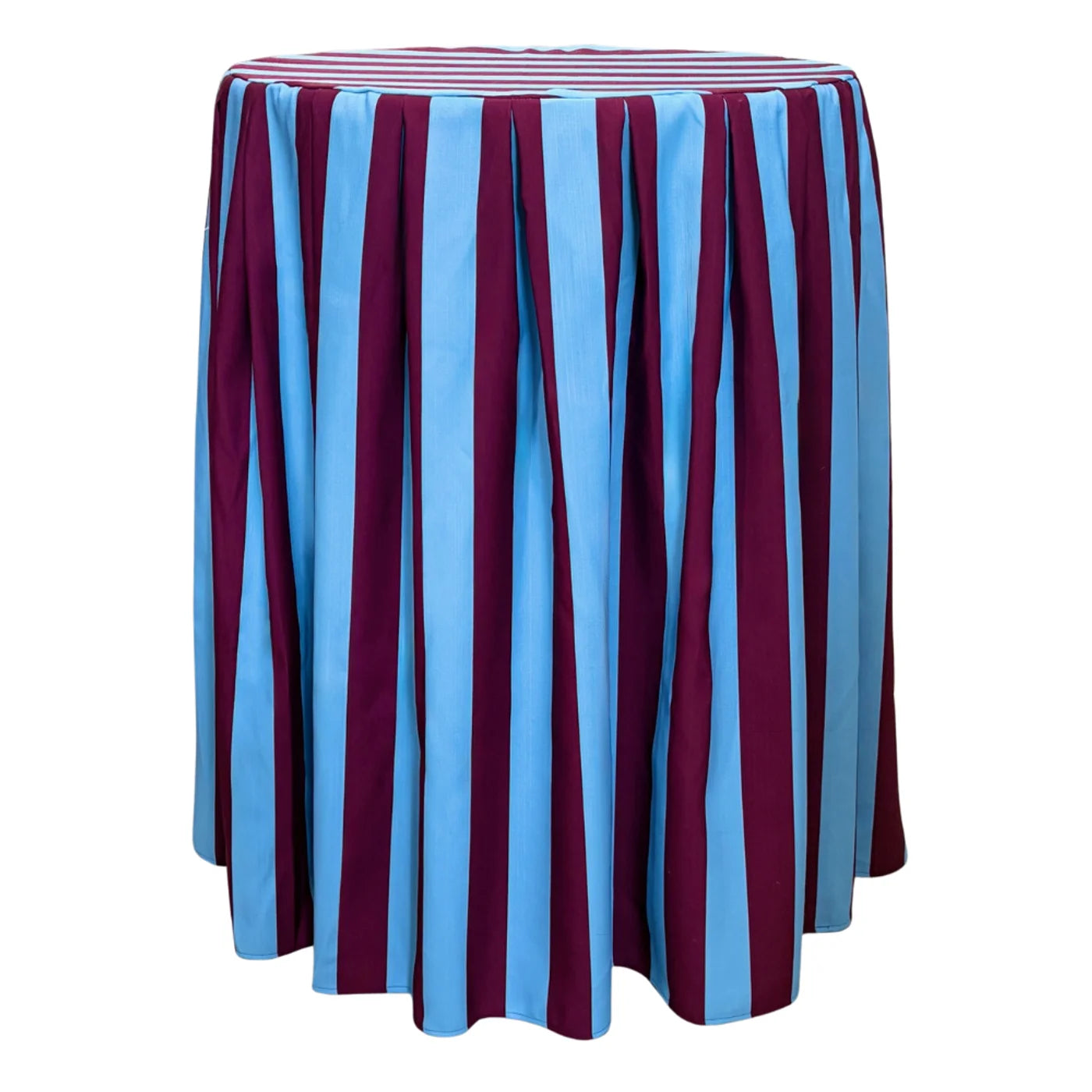 The Acai Burgundy Striped Pleated Cocktail Linen