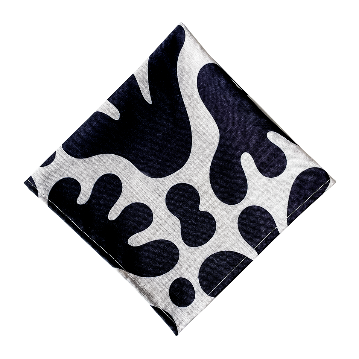 The Amaya Black and Ivory Napkins Set of 10