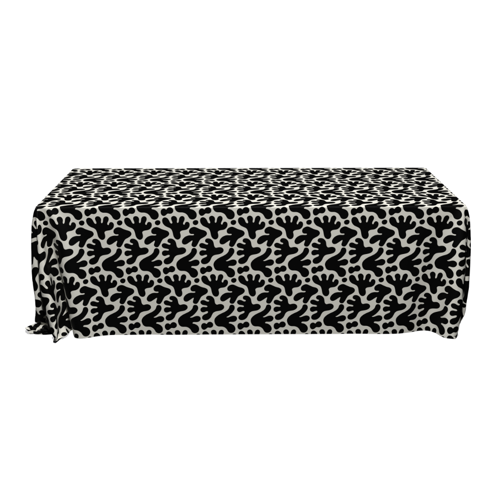 The Amaya Black and Ivory Rectangle Table Linen