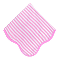 The Avril Pink and White Striped Scalloped Napkin Set of 10