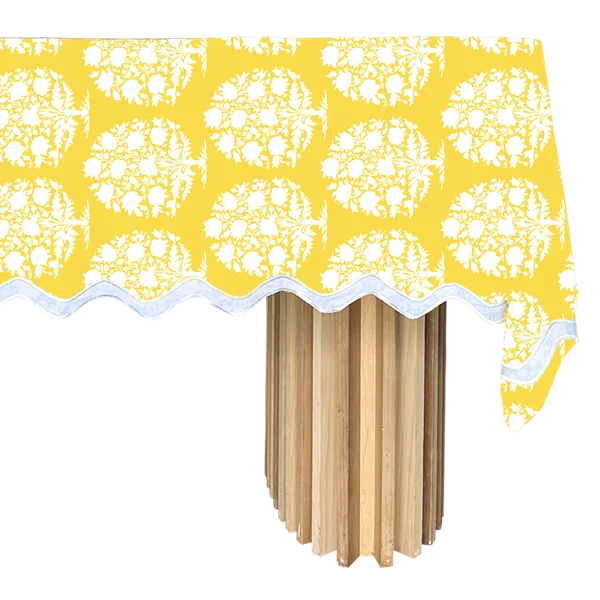 The Canary: Yellow + White Floral Table Linen