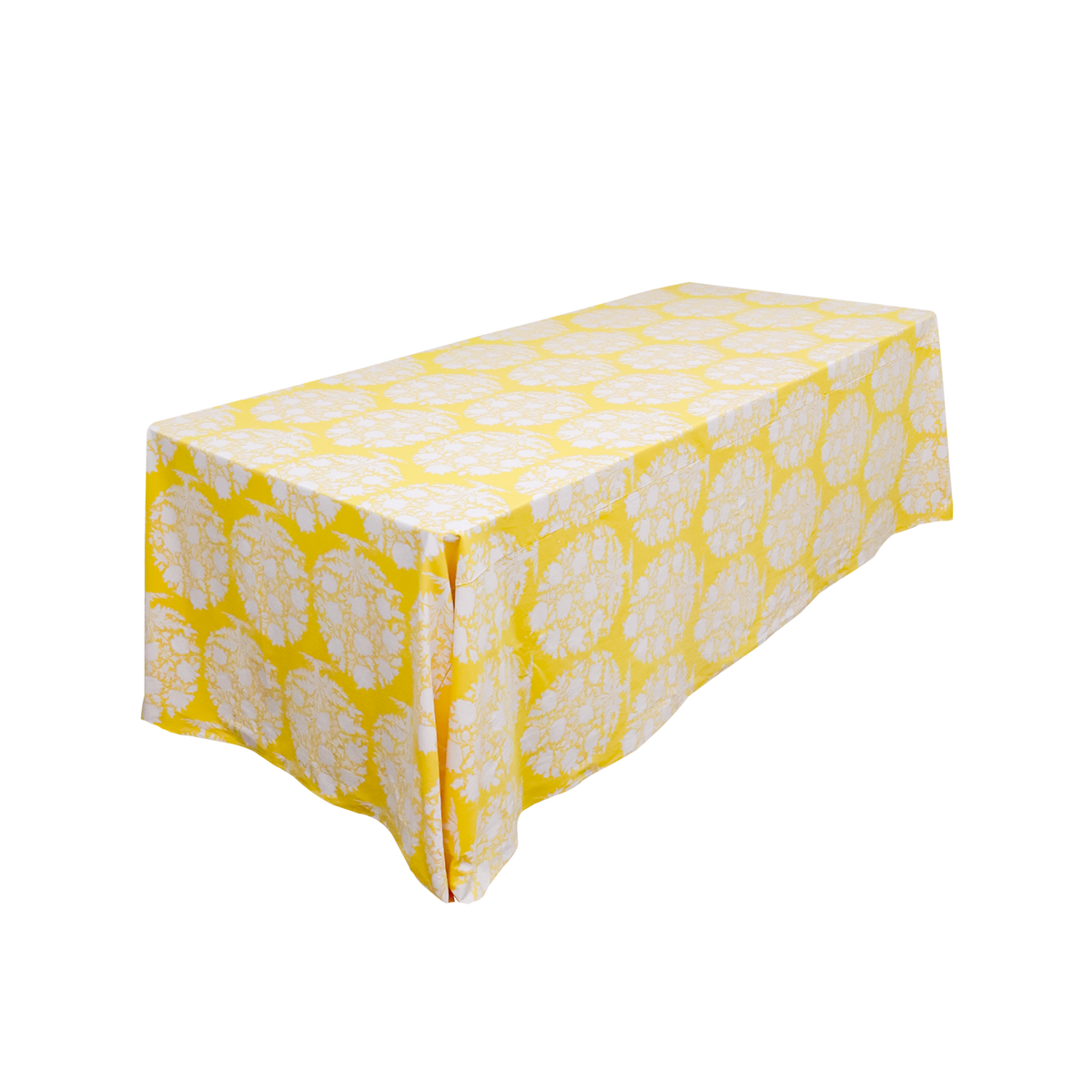 The Canary: Yellow + White Floral Rectangle Table Linen