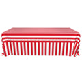 The Carmine Red Striped Tablecloth