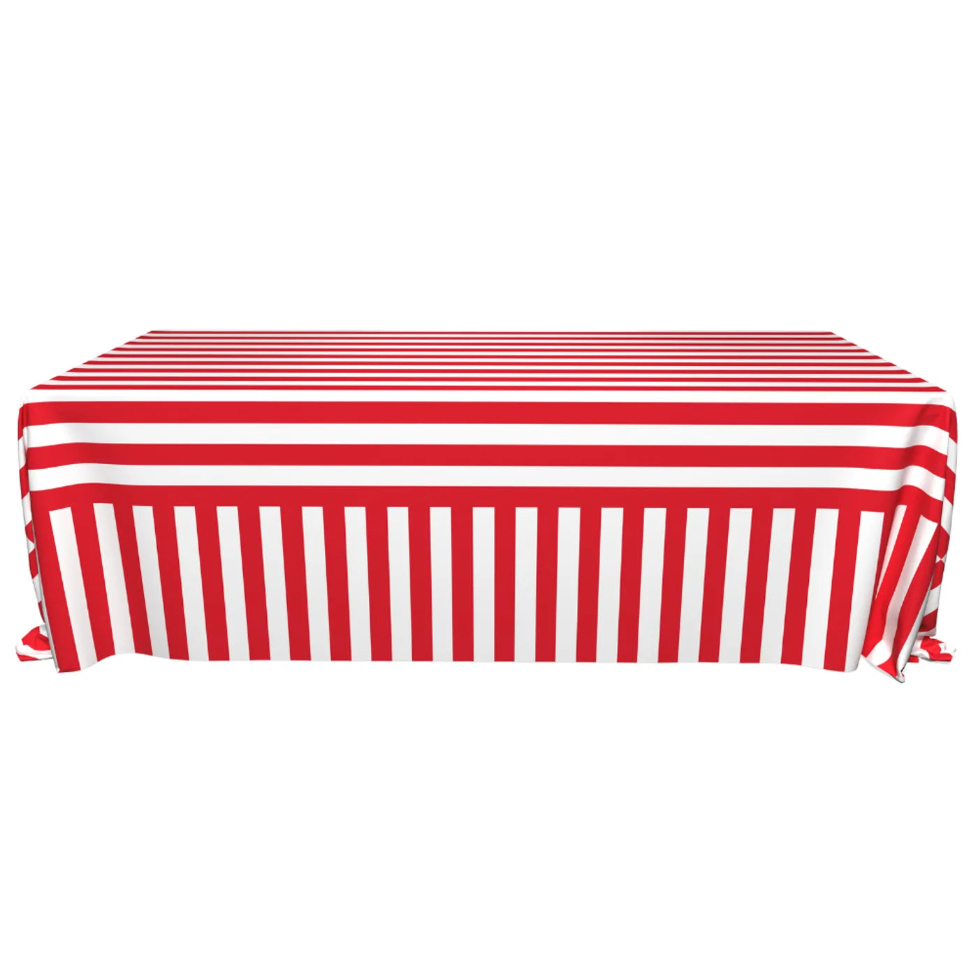 The Carmine Red Striped Tablecloth