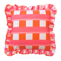 The Clementine Pink Plaid Ruffled Pillow