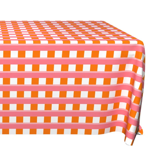 The Clementine Pink Plaid Tablecloth