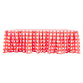 The Clementine Pink Plaid Pleated Tablecloth
