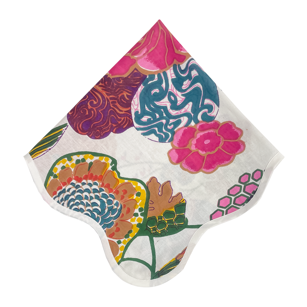 The Thursday: White + Pink Floral Table Linen - 18 x 18" Napkin 4-Pack