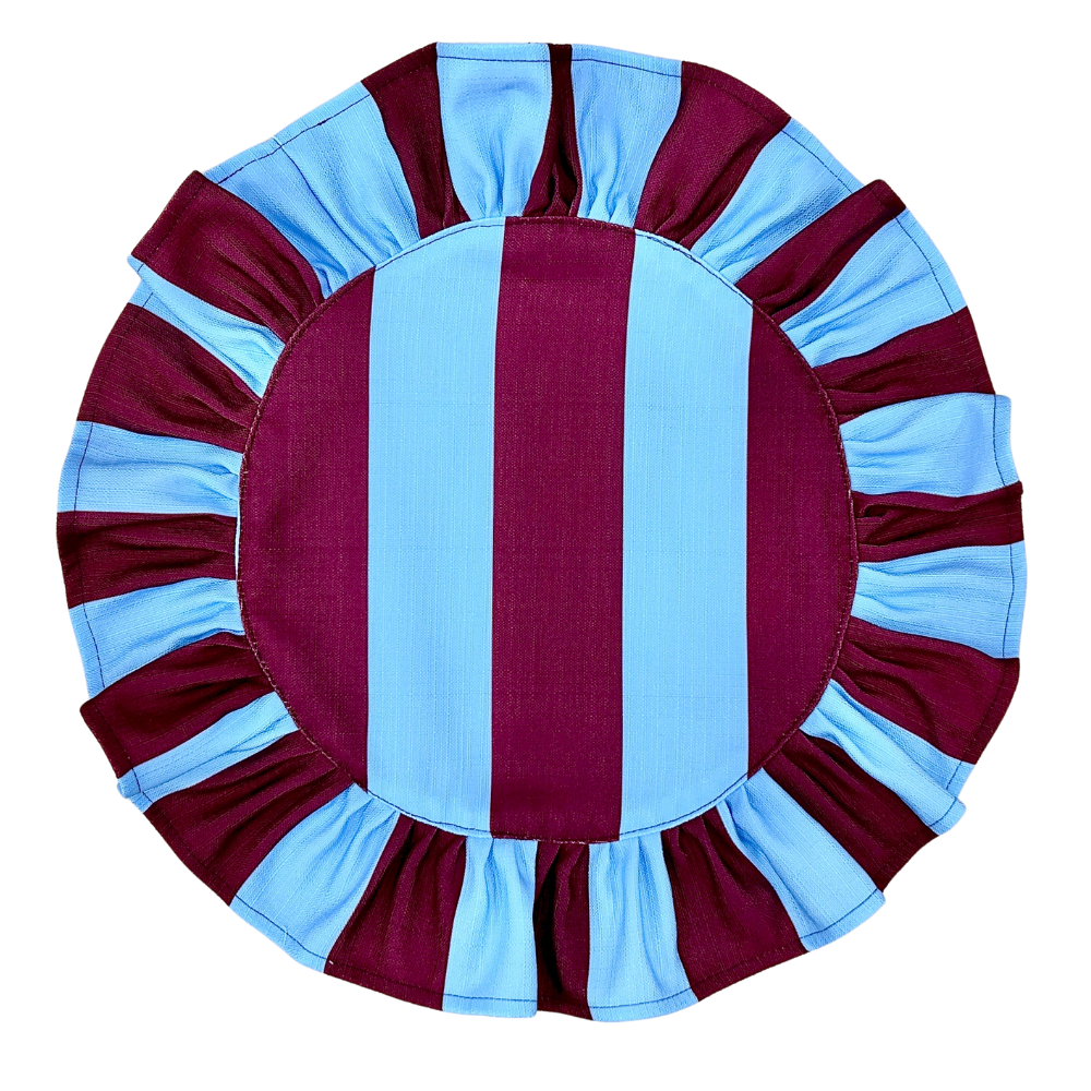The Acai Burgundy Striped Placemat (Set of 4)
