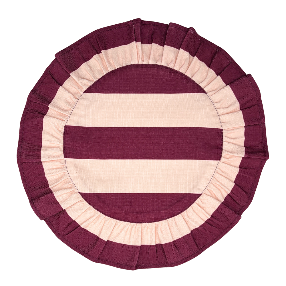 The Octavia Burgundy Striped Placemat (Set of 4)