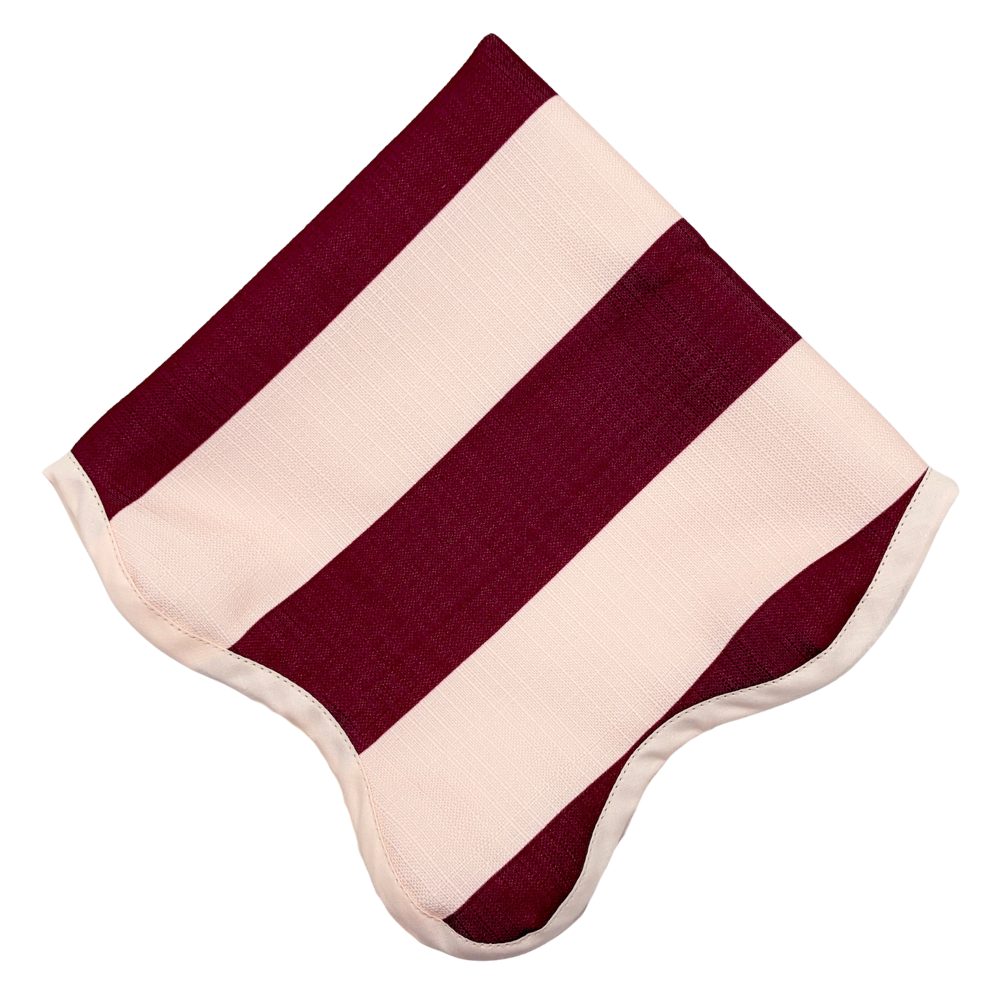 The Octavia Burgundy Striped Napkin (Set of 4)