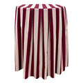 The Octavia Burgundy Striped Pleated Cocktail Linen
