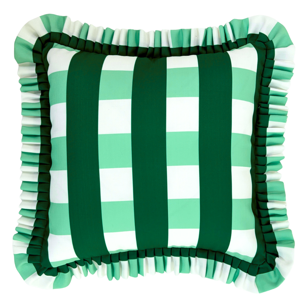 The Serrano Green Plaid Pillow