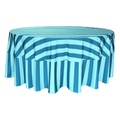 The Showgirl Striped Teal Round Table Linen