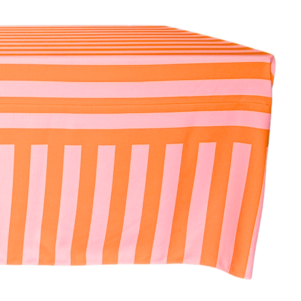 The Sorbet Pink Striped Table Linen