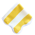 The Veronica Yellow Striped Scalloped Napkin (Set of 4)