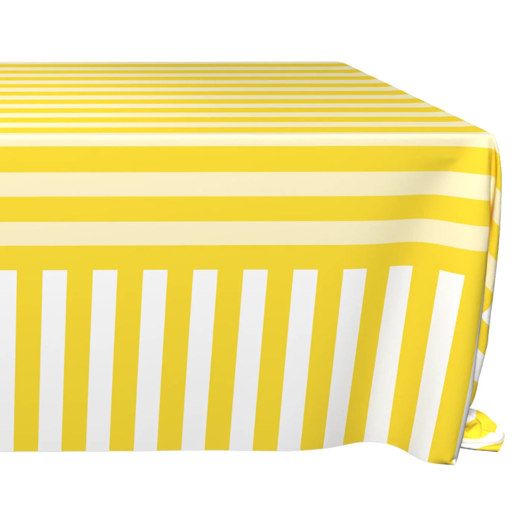 The Veronica Yellow Striped Tablecloth