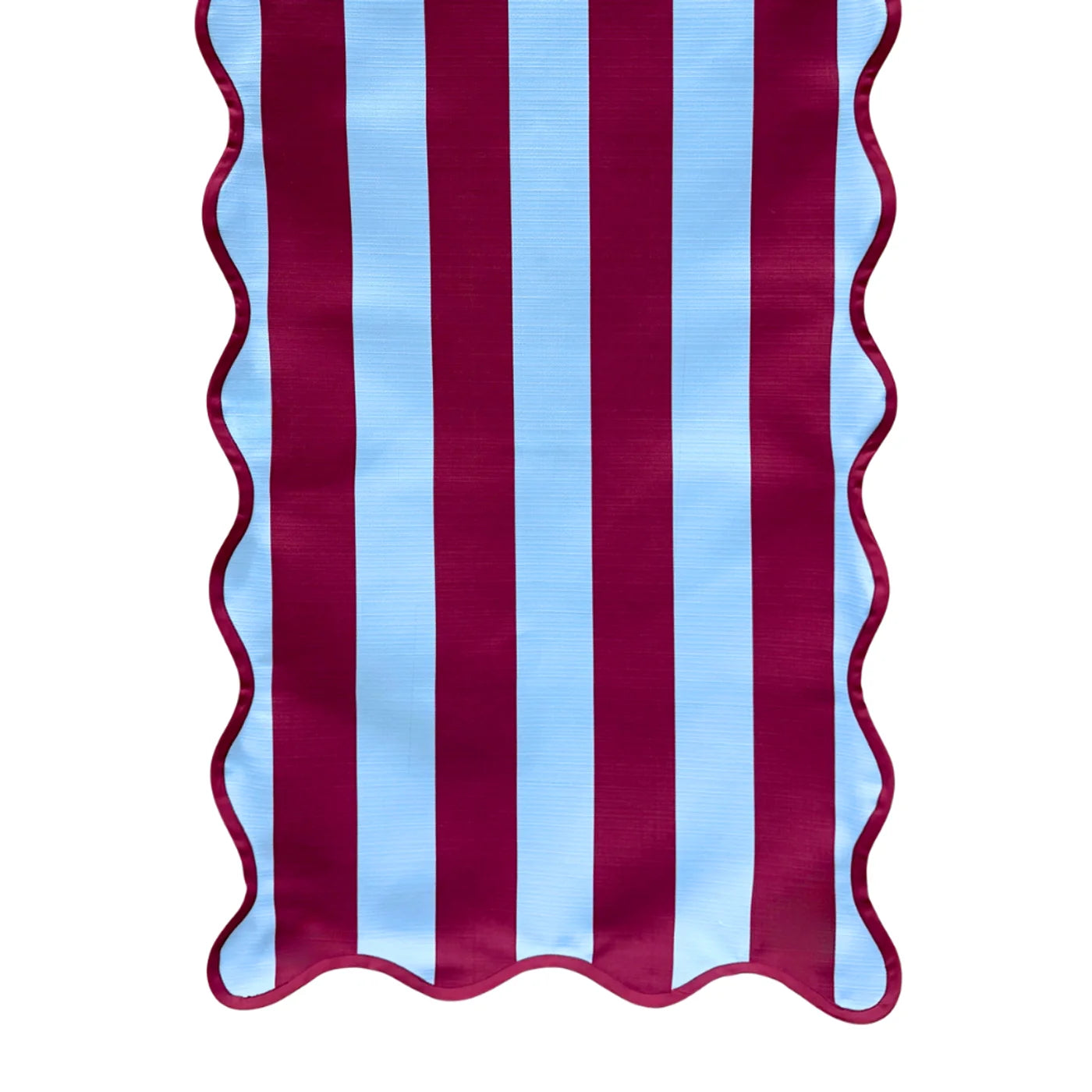 The Acai Burgundy Striped Table Runner
