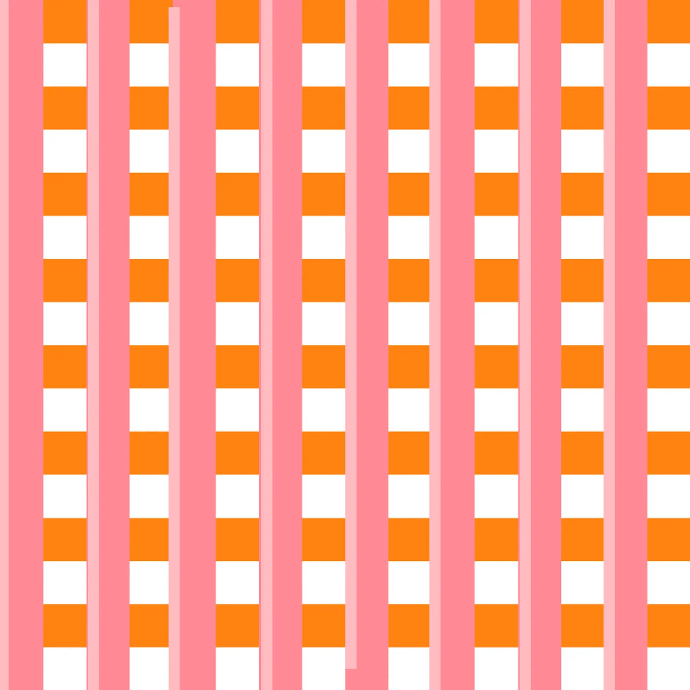 The Clementine Pink Plaid Round Tablecloth