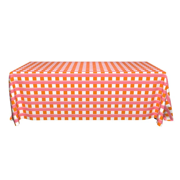 The Clementine Pink Plaid Tablecloth